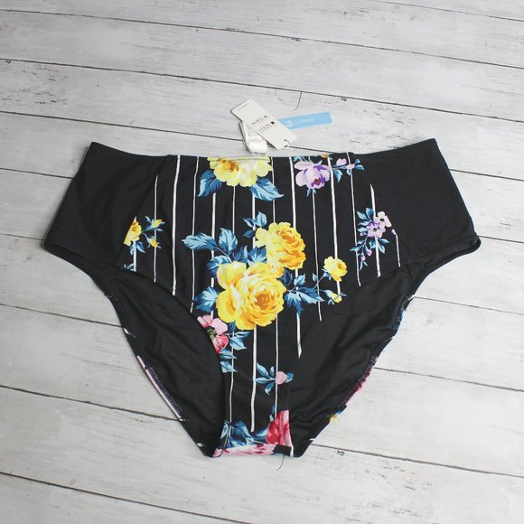 Cupshe Swimwear Women's High Waist Bikini Swim Bottoms Plus Size 3X - Picture 1 of 5